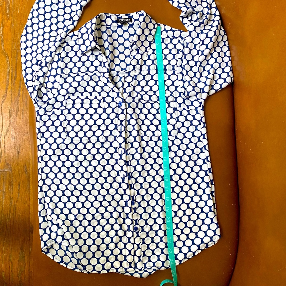 Express Blouse Excellent Condition-Small. Navy Bl… - image 5